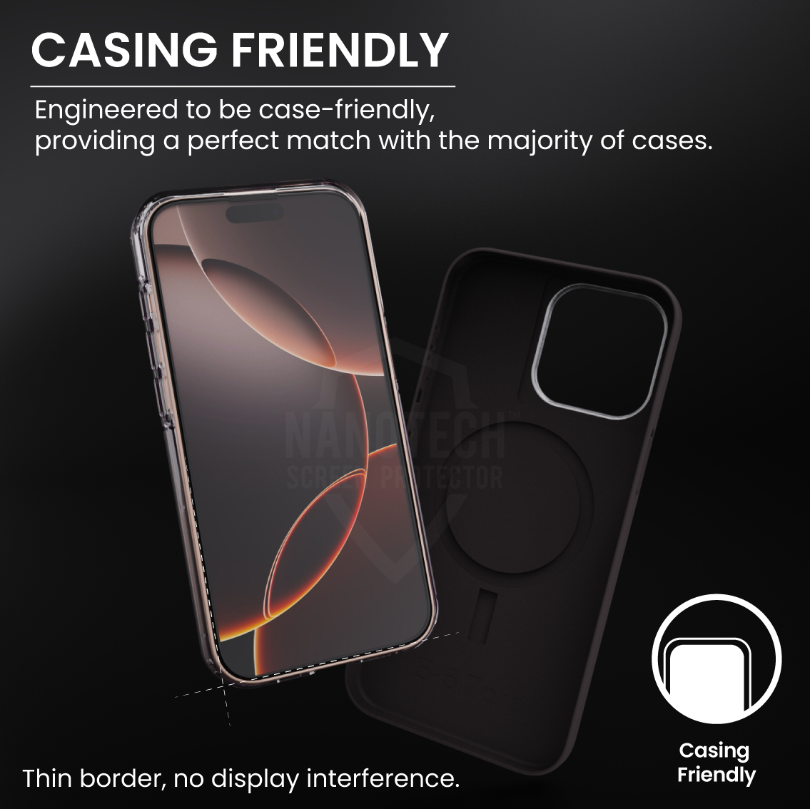 NANOTECH Easy Install Screen Protector for iPhone 16 Series