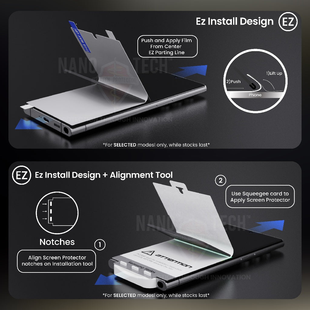 NANOTECH Easy Install Screen Protector Samsung S Series Premium Hydrogel Film