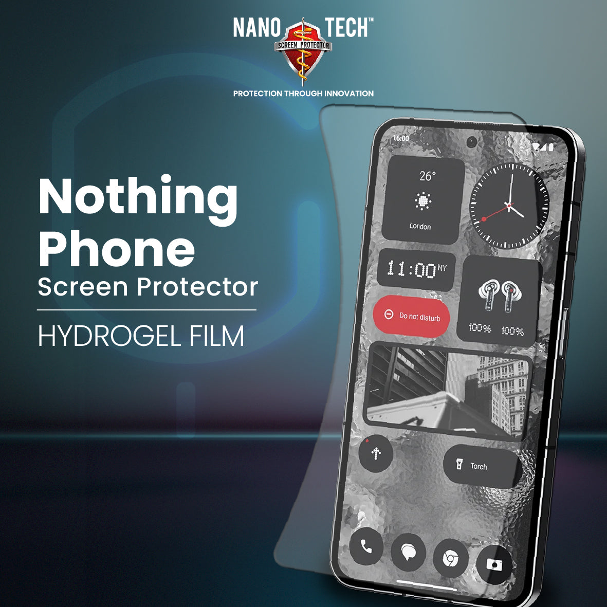NANOTECH Easy Install Screen Protector Nothing Phone (1) / (2) Hydrogel Film Screen Protector