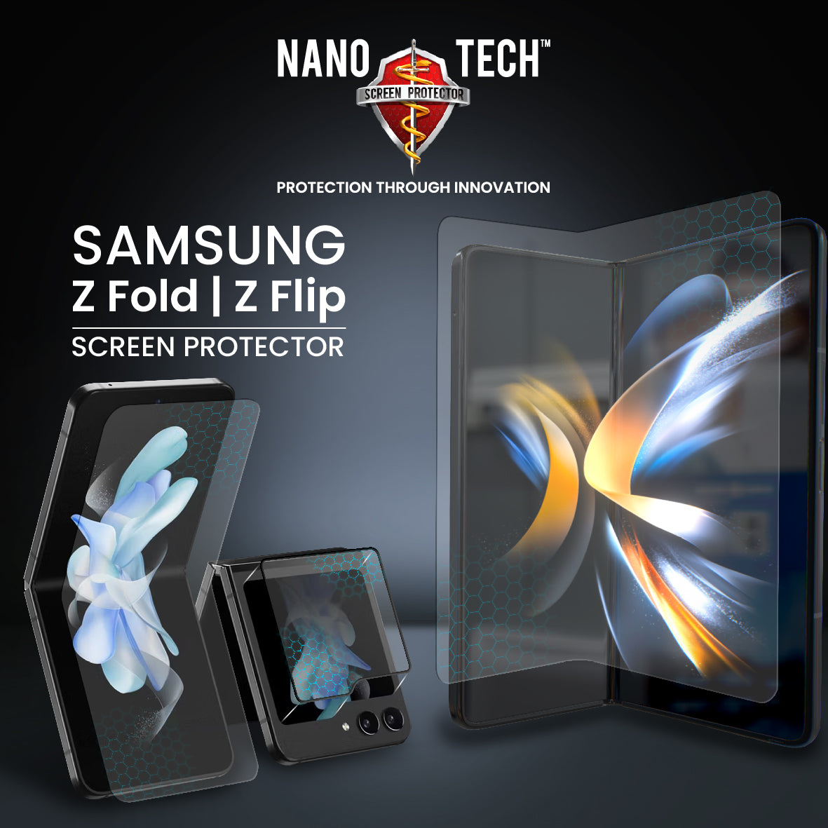 NANOTECH Samsung Z Flip Hydrogel Film Screen Protector [Clear]