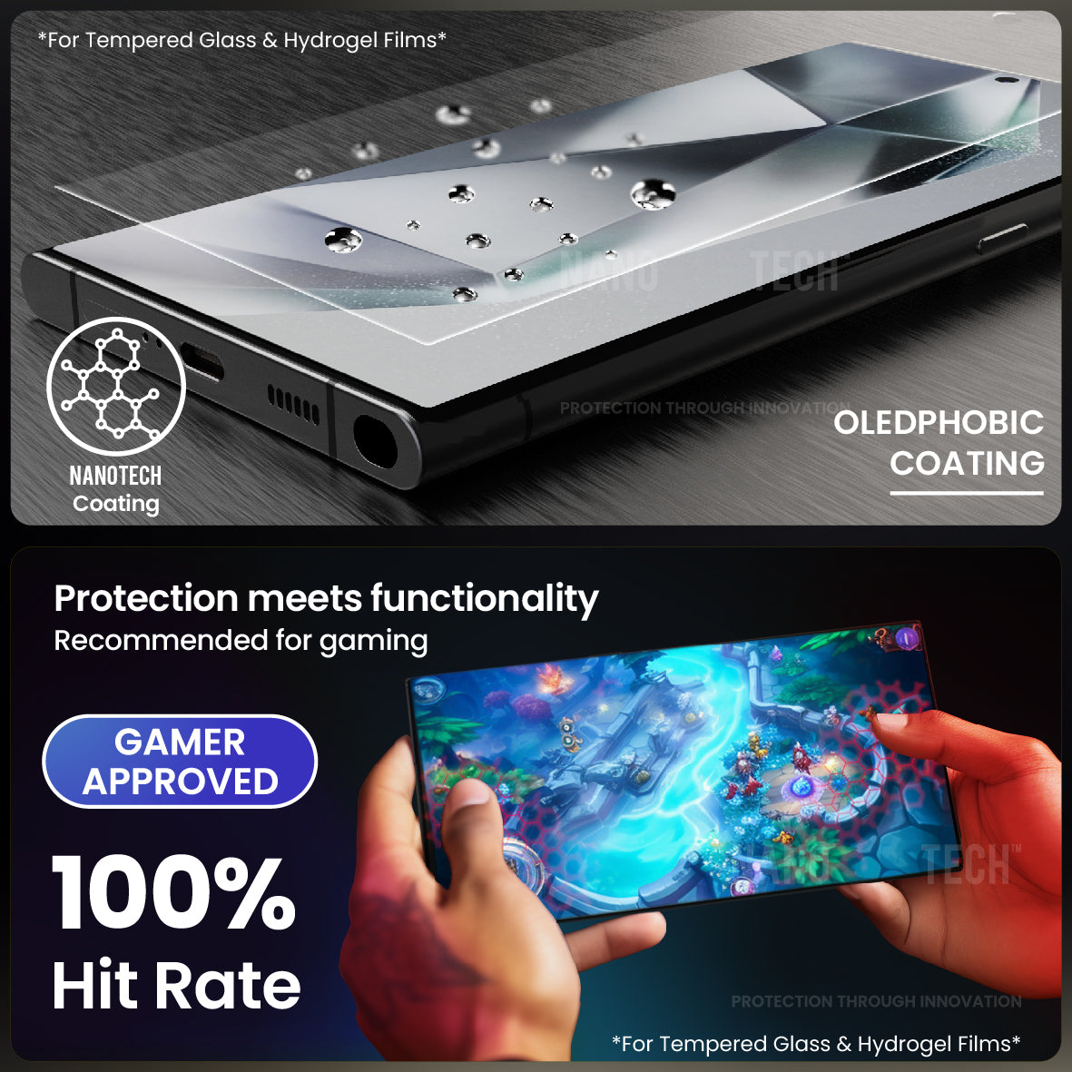 NANOTECH Easy Install Screen Protector Samsung S24 Plus  Premium Hydrogel Film [Matte]