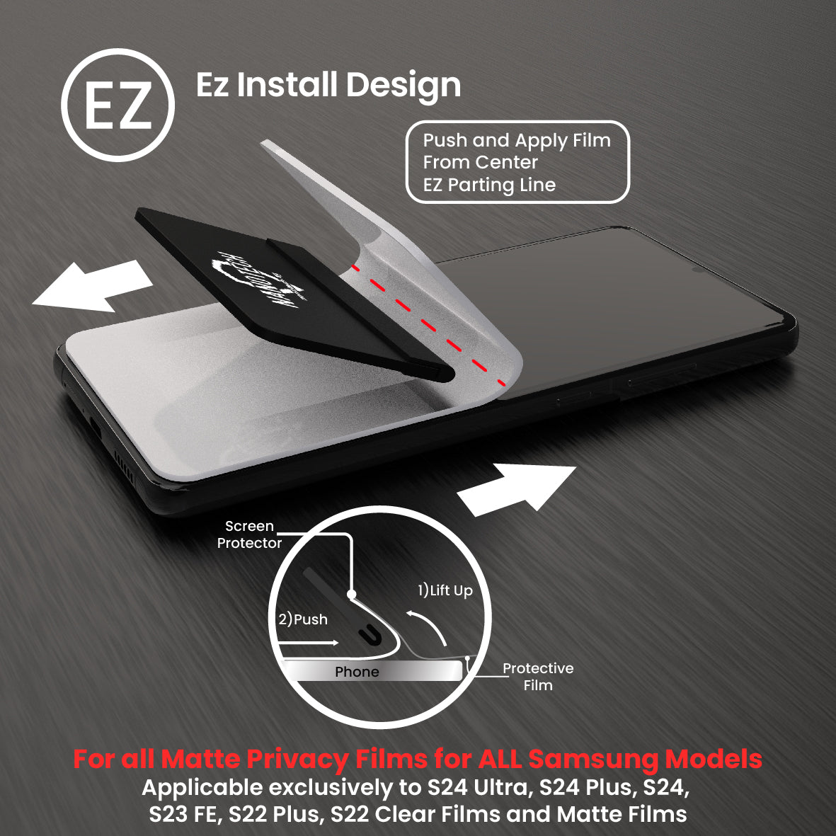 NANOTECH Easy Install Screen Protector Samsung S24 Plus Premium Hydrogel Film [Clear]