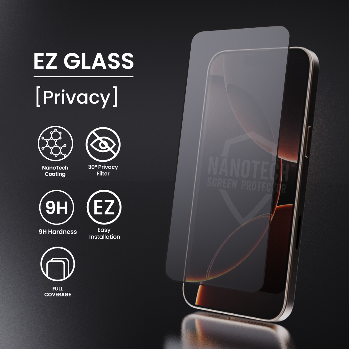 NANOTECH Easy Install Screen Protector for iPhone 16 Series