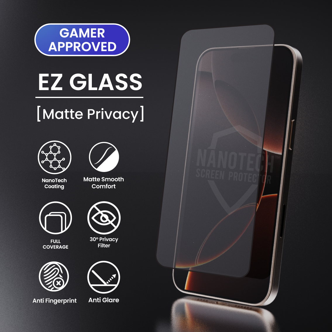 NANOTECH Easy Install Screen Protector for iPhone 16 Series
