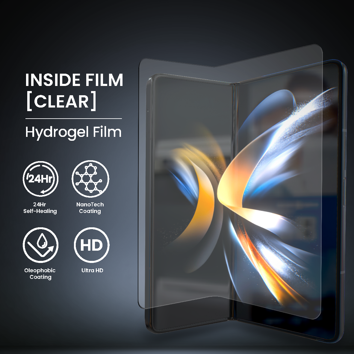 NANOTECH Easy Install Screen Protector Samsung Z Fold 4/5 Premium Hydrogel Film (Inner Film)