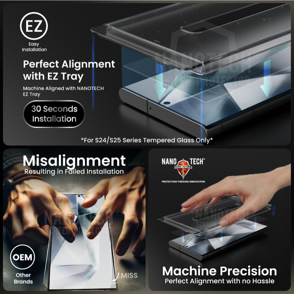 NANOTECH Easy Install Screen Protector Samsung S25 EZ Glass [Privacy]