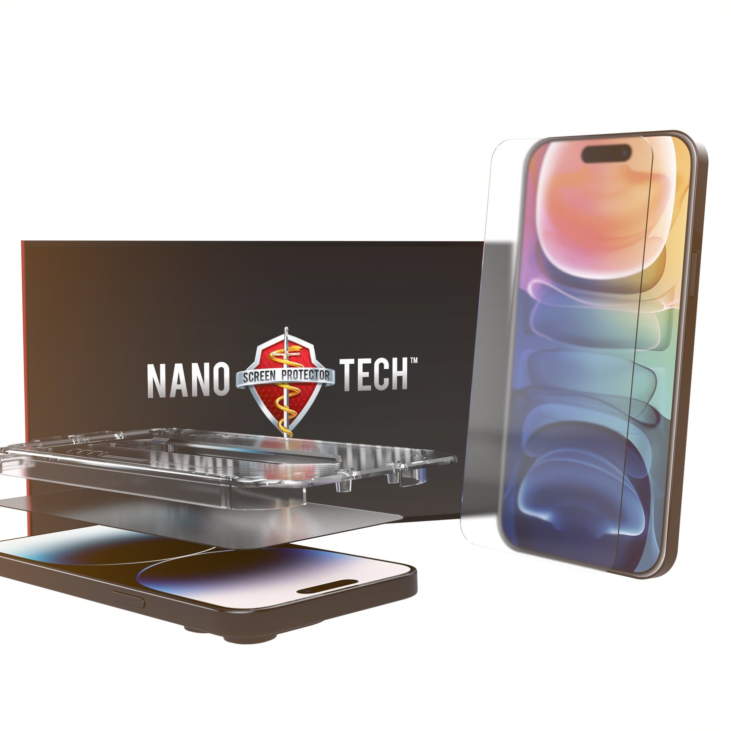 NANOTECH Easy Install Screen Protector for iPhone 15 Pro [Matte]