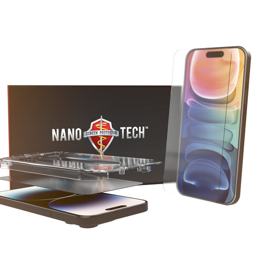 NANOTECH Easy Install Screen Protector for iPhone 15 Pro [Matte]