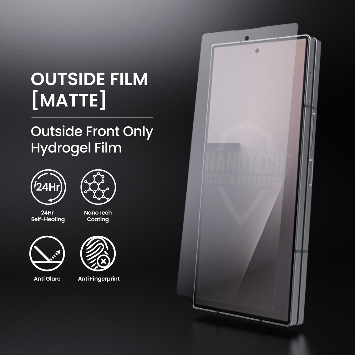 NANOTECH Easy Install Screen Protector Samsung Z Fold 7 / 6 Premium Hydrogel Film Casefit Glass (Outer)