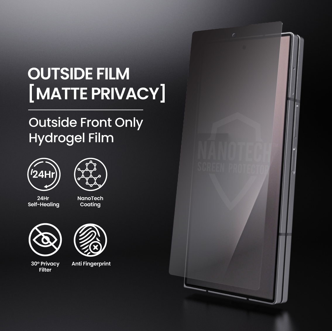 NANOTECH Easy Install Screen Protector Samsung Z Fold 7 / 6 Premium Hydrogel Film Casefit Glass (Outer)