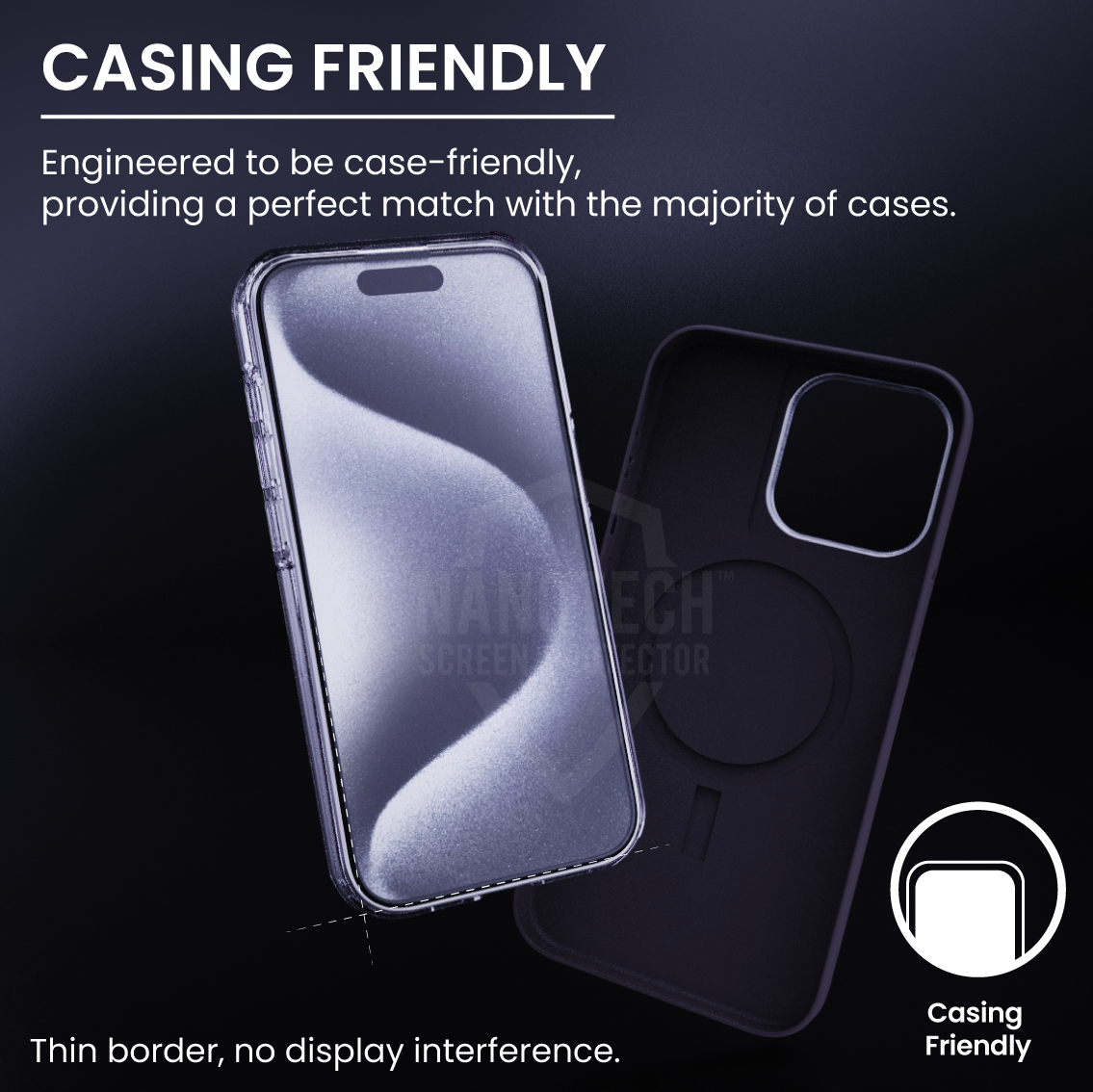 NANOTECH Easy Install Screen Protector for iPhone 15 Series