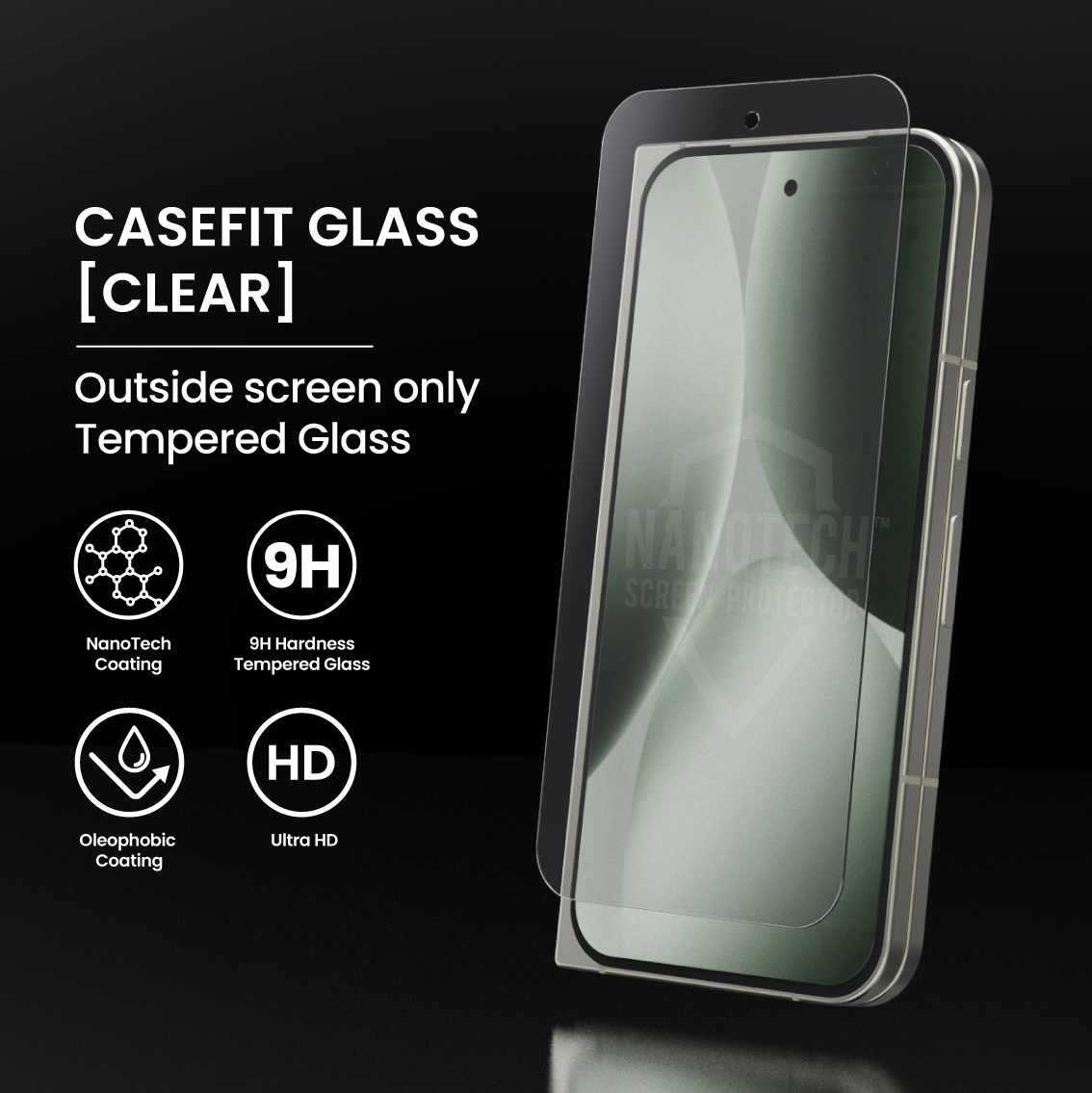 NANOTECH Google Pixel 10 Pro Fold / 9 Pro Fold / Fold Screen Protector Tempered Glass / Film
