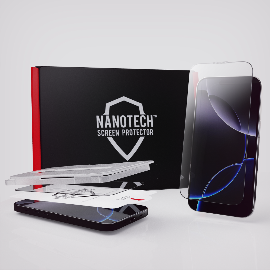 NANOTECH Easy Install Screen Protector for iPhone 16 Pro [Clear]