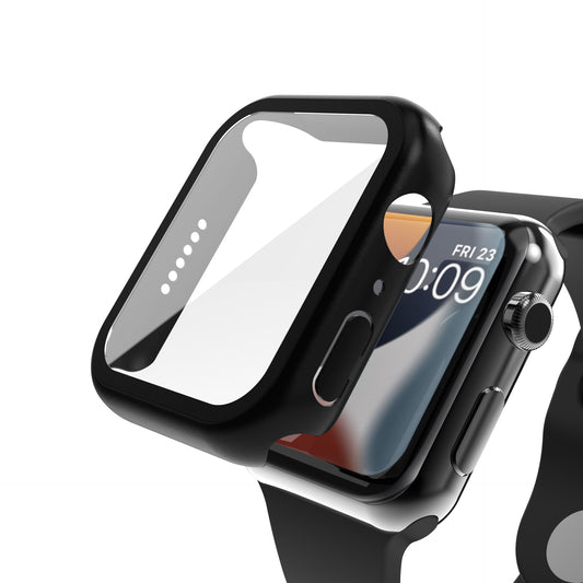 NANOTECH Apple Watch (38MM) Tempered Glass Case [Black] Series 3/2/1