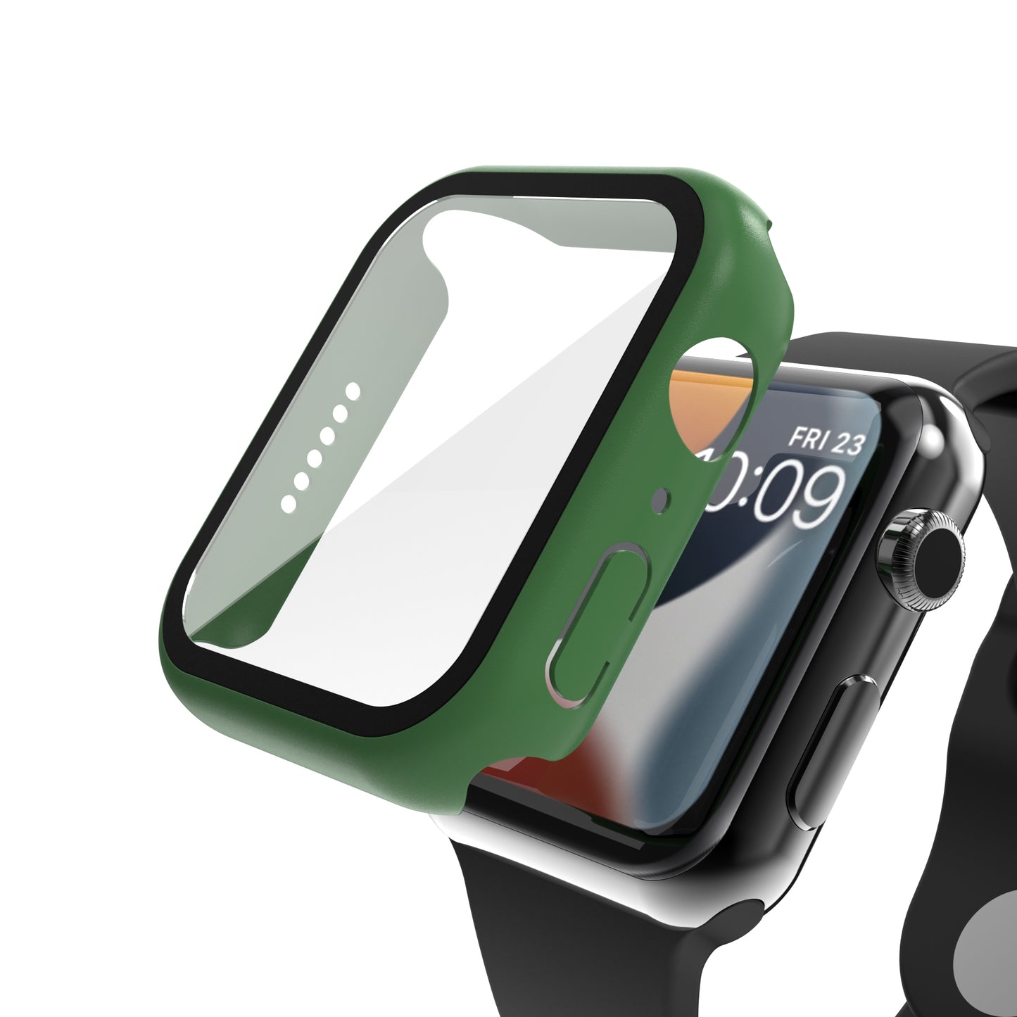 NANOTECH Apple Watch (41MM) Tempered Glass Case [Green] Series 7