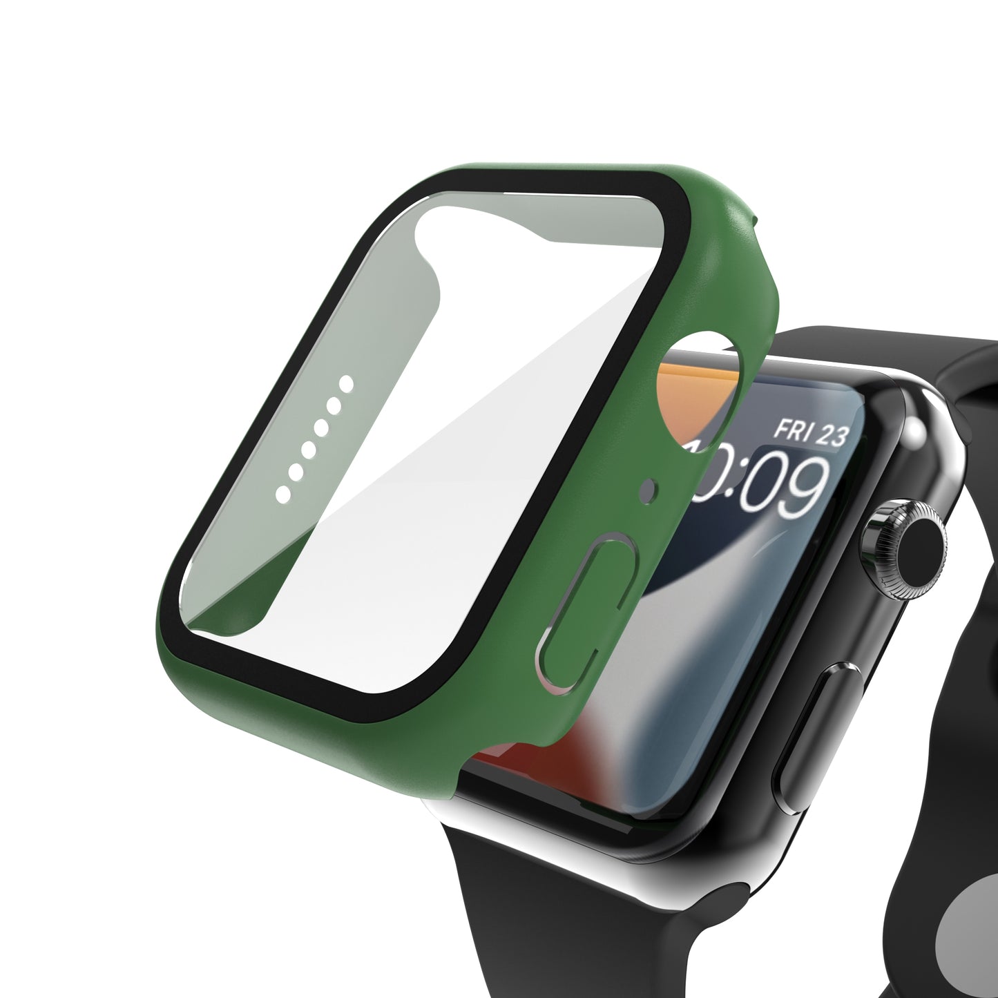 NANOTECH Apple Watch (42MM) Tempered Glass Case [Green] Series 3/2/1