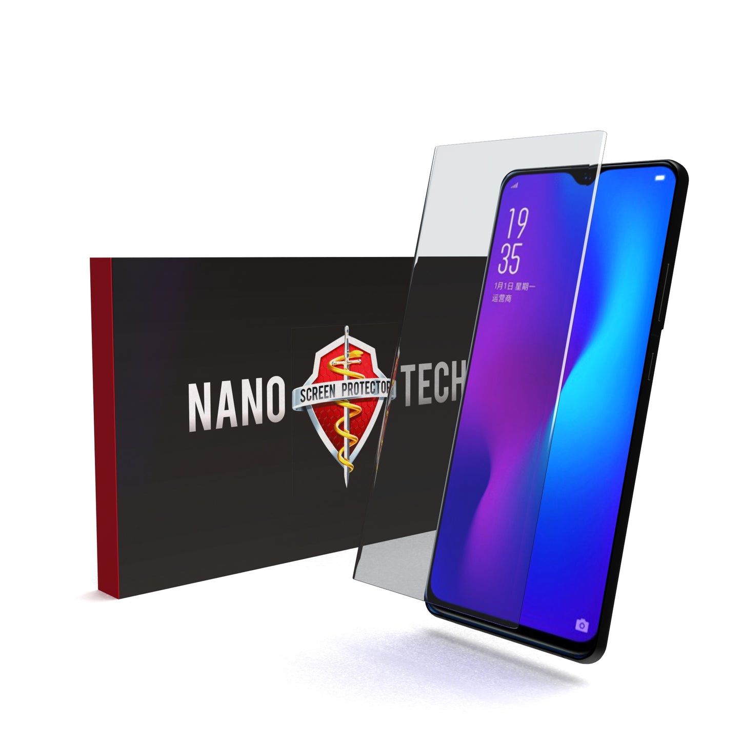 NANOTECH Easy Install Screen Protector Oppo R17/Reno Z CaseFit Glass [Clear]