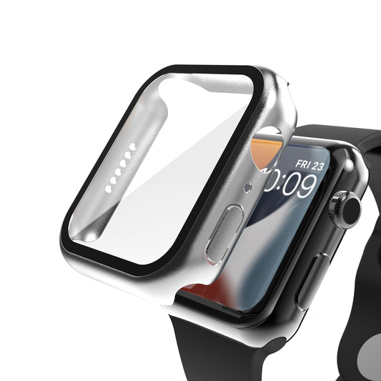 NANOTECH Apple Watch (38MM) Tempered Glass Case [Silver] Series 3/2/1