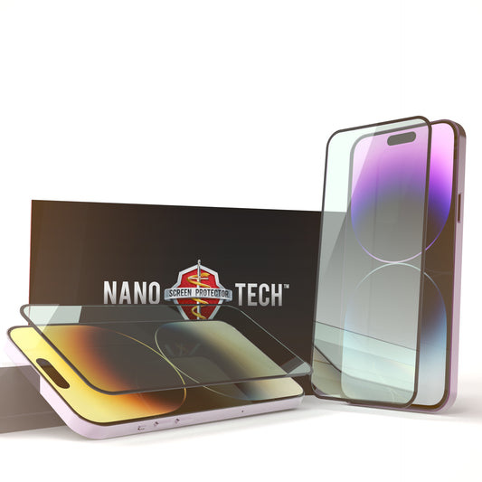 NANOTECH Easy Install Screen Protector For iPhone 14 Pro Max Full Coverage [Antiblue]
