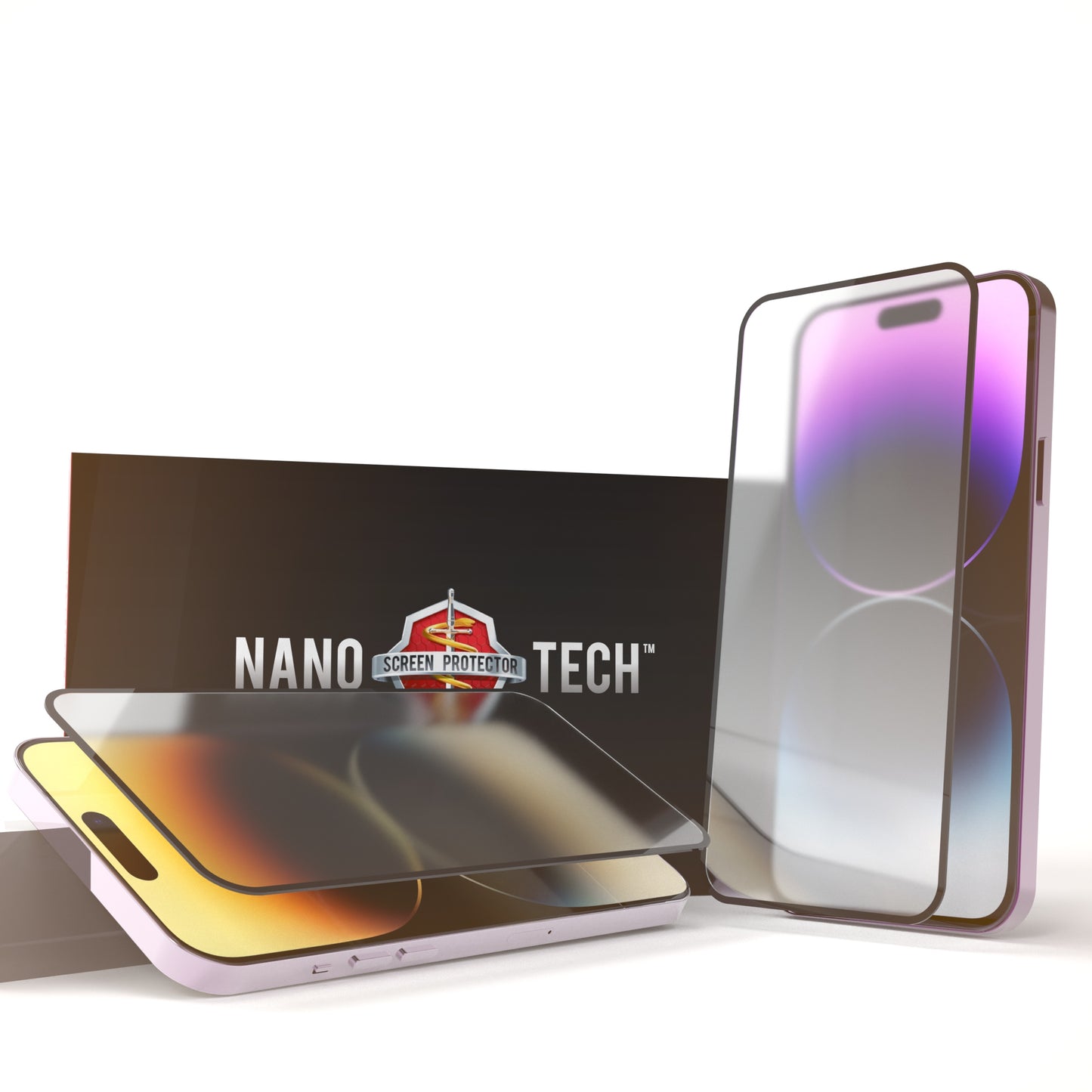 NANOTECH Easy Install Screen Protector For iPhone 14 Full Coverage [Matte]