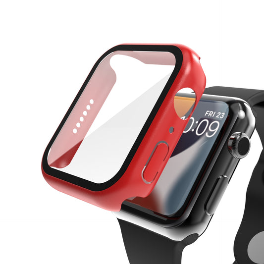 NANOTECH Apple Watch (41MM) Tempered Glass Case [Red] Series 7